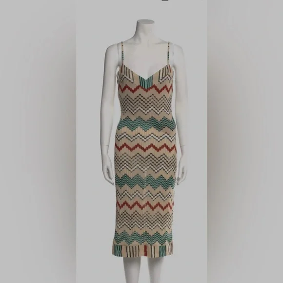 Missoni Multicolor Zigzag Midi Dress - Picture 1 of 5